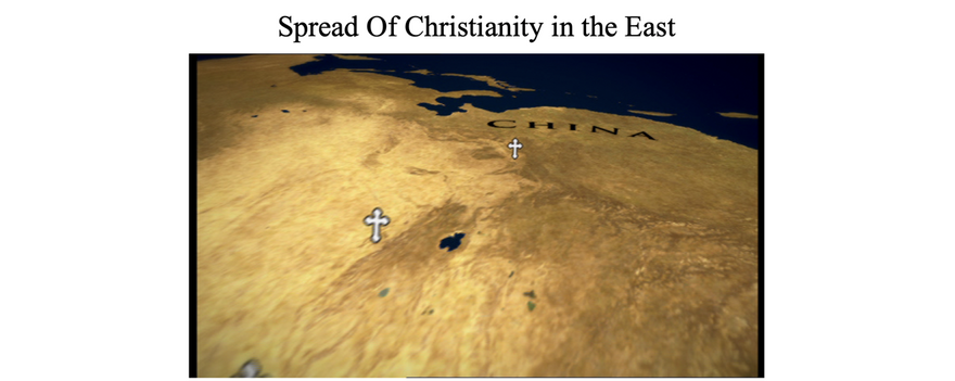Back in the East centuries before, the followers of Nestorius eventually broke from the Syriac Orthodoxy, calling themselves the Church of the East based in Baghdad.  As merchants and traders, they expanded their influence to Central Asia, to India, and to the far ends of Asia.  They were in China at about the same time that the Latin Church were converting the Anglo Saxons in England.